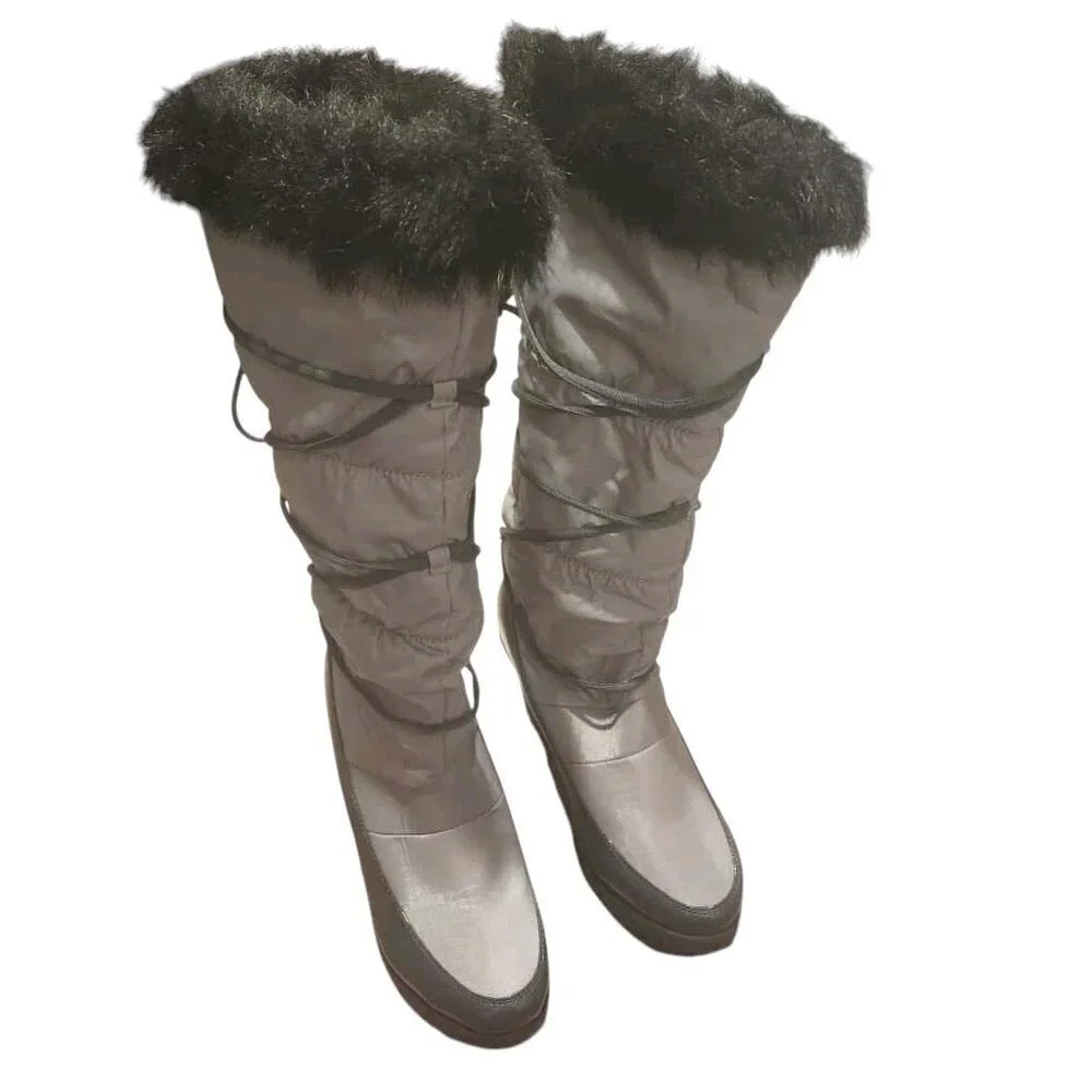Cougar Barley Mid Calf Snow Boots Women's Size 8M Gray Outdoor Hiking